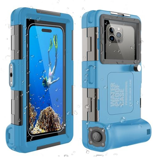 Custodia per telefono subacquea, custodia subacquea e snorkeling, professionale, impermeabile, per iPhone 17/16/15/14/13/12/11/XR/XS/X Plus, Samsung Galaxy S25/24/23/22/21/Ultra Photography Video