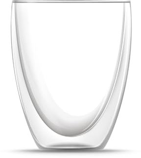 BEM Cappuccino Eiscafe Kaffeeglas Teeglas Doppelwandiges Thermoglas, Kaffee und Tee Tasse, für heiße und kalte Getränke, 330 ml, Borosilikatglas, Mikrowellen- und Spülmaschinengeeignet