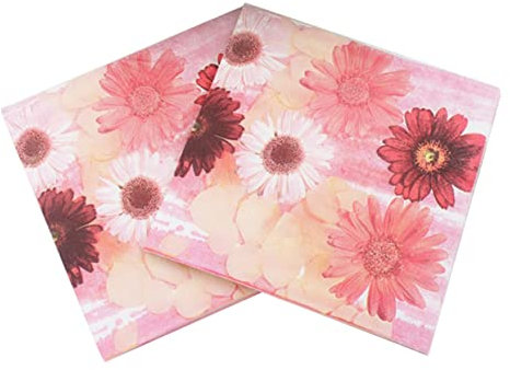 BESTonZON Essential Party Servietten Set 40-teilig Farbiger Blumendruck Einweg-gesichtstücher für Bankette