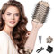 Brosse Chauffante, Brosse Soufflante 4 en 1, 75 mm et Corps en Titane Anti-frisottis à Ions Négatifs pour Des Résultats Lisses et Sans Frisottis pour Tous Les Types de Cheveux, 1300 W, Rose