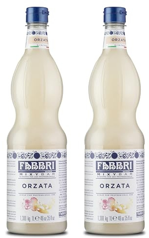 Food-United ORZATA ORGEAT SIRUP 2x1L | FABBRI Mixybar | sciroppo d'orzata | Sirup aus Mandeln & Gerstenwasser | fabbri 1905 cocktail bar syrop | für Orzata-Granita Mai-Tai Cocktail Frappe Kaffee (2)