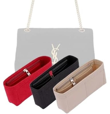 LinerLink Taschen-Organizer für YSL Jamie mittelgroße Tasche (24 x 15,5 x 6,5 cm (L x H x T), handgefertigter Taschen-Organizer, individueller Tascheneinsatz, 2 mm Filztascheneinsatz,
