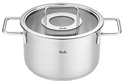 Fissler Pure Collection Stainless Steel 4.2 Quart Stock Pot with Glass Lid