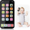Aolso Telefon Spielzeug für Babys, Musik Handy Spielzeug, gefälschtes Telefon Spielzeug, Spielzeug Telefon für Jungen und Mädchen, Baby Spielzeug Geschenke, Kinder Lernen Mobiltelefon(Schwarz)