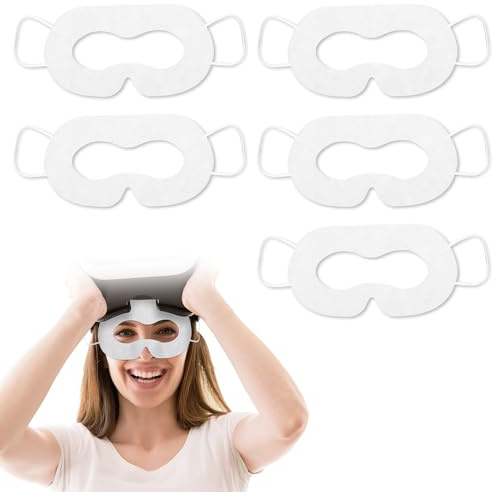 100pcs Sweat Guard VR Sweat Mask, Sweat Band Breathable VR Eye Mask Cover Compatible with Oculus Meta Quest 3 VR Face Eyes Mask for Quest 2 Apple Vision Workouts