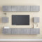 LAPOOH Juego de Mueble para TV de 6 Piezas, Conjunto Muebles Salon Modernos, Mueble Salon, Comedor Completo, Mueble Television, aglomerado Gris hormigón