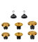 Hzxkqmil Levette Analogiche in Metallo per PS5 Controller, per PS4 Controller, 6 in 1 Bastoni Analogici Magnetici Joystick Intercambiabile Thumbsticks Personalizzato Accessori, Oro