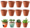 TGKYK Pot Terre Cuite, 8 Pièces 8cm Pots en Terre Cuite avec Trou Dévacuation, Petit Pot de Fleur, Pot de Fleur Terre Cuite pour la Culture de Plantes, la Décoration Intérieure et Extérieure