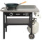 Cuisinart Station de wok d'extérieur, brûleur wok d'extérieur au propane de 50 000 BTU avec table de préparation, poêle à frire en acier au carbone de 35,6 cm, table d'appoint en acier inoxydable
