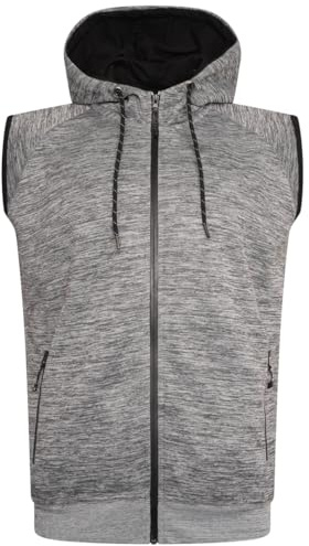 KAM Active Performance Sleeveless Hoody for Mens Grey 4XL