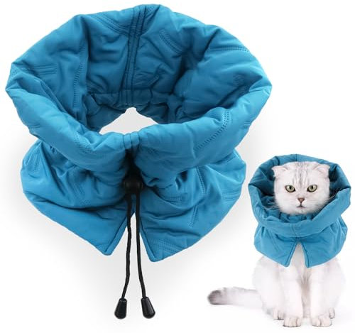 Huiyoulan Halskrause Katze Schutz, Einstellbares Weiches Katzen Halskrause, Elisabethanisches Halsband, Post-Op Halsband Schutzhalsband für Katzen, Verhindert DASS Wunden Lecken (S)