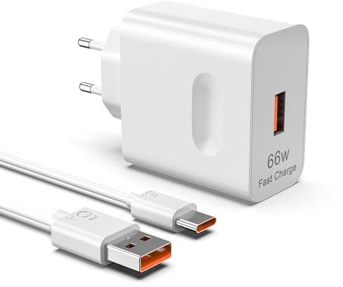 66W Supercharge USB Ladegerät für Huawei Honor Magic6 Lite 5 Lite 6 5 Pro X6b Mate 60 50 P60 Pad 9 X9 X8a | Honor 200 100 90 80 Ladekabel Adapter Netzteil, 66W 6A USB C Schnellladegerät