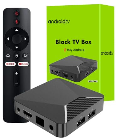 BOXPUT Q5 Plus 4K HDR Streaming-Box, TV Box Android 11.0, Fernsehbox mit Dual-Band WiFi 6, Amlogic S905W2 Chip | BT 5.2 | iATV-System & Sprachfernbedienung | Fernbedienung mit Mikrofon