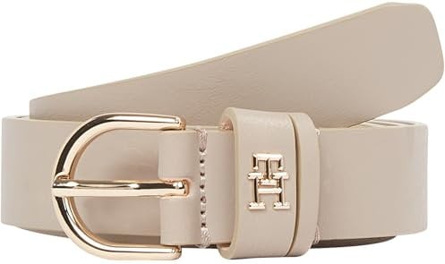 Tommy Hilfiger Damen Gürtel Essential Effortless 2,5 cm Ledergürtel, Beige (Sandalwood), 95 cm