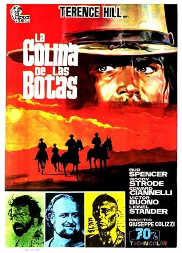 Boot Hill 01 Poster A0 – Wandkunst, Heimdekoration, Filmposter, Leinwand, Film, Kino, Retro, Vintage, Kult, klassisch, Nostargic, Saga, moderner Nachdruck, wir drucken jedes Poster für Sie, randlos,