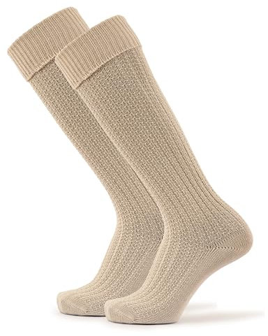 Stockerpoint Herren Lange Trachtensocken 1er Pack (Modell: OC-Markus) Natur 47-50