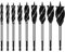 9 pcs Professional Wood Drill Bit Set, Auger Drill Set Earth Drill Bit Set for Woodworking 1/4 inch Hexagon Shaft with 165mm x 10mm 12mm 14mm 16mm 18mm 20mm 22mm 25mm 32mm
