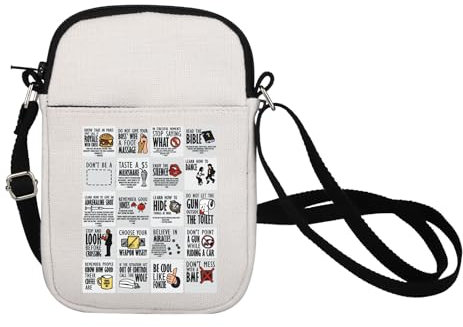 BNQL Umhängetasche für Fiction-Film, Kriminalfilm, Tanzliebhaber, Geschenk, 90er-Jahre-Film-Geschenke für Film-Fans, Fiction-Tanz-Tanz-Geldbörse, Weiss/opulenter Garten