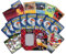 Pokemon MEGA Geschenk Paket | 1 große zufällige Tin Box mit 100 zufälligen Karten | 1 V Karte | 65 Hüllen | 10 Codes | 20 Holo Karten & Zubehör Heartforcards Versandschutz