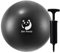 Slim Panda Gymnastikball Klein,23-25cm Pilates Ball mit Aufblasbarem Strohhalm,Soft Yoga Ball für Hause,Fitness,Balance Training (Schwarz+Pumpe)