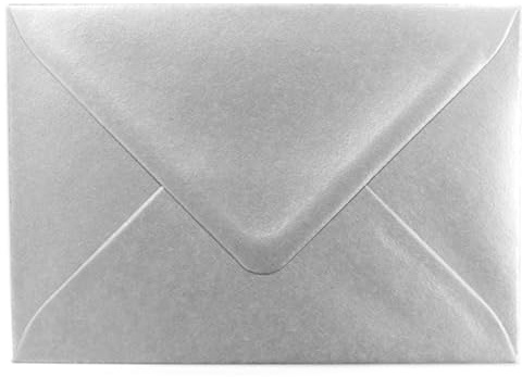 Kuvertwelt DIN C6 Briefumschläge 162 x 114 mm, Nassklebung, Silber | Hochwertige Papierumschläge mit Nassklebung im 25er-Pack für Zuhause, Büro, Hochzeiten, Geburtstage und Grußkarten.