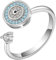 Jlkegfdf To My Daughter Ring, Evil Eye Fidget Ring, stilvoller Diamant-Herz, Stressabbau, Schmuck mit Perlen, verstellbar, offene Größe, Tochter, Freundin, Knöchelringe, Refer to
