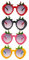 ROMISBABA 4 Stück für Mädchen erdbeere sonnenhut Obst kindersonnenbrille Sommersonnenbrille für Erdbeer- Stk