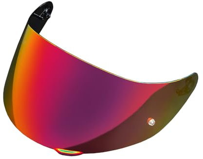 XYJTC Lente per Casco da Moto, K1 Face Shield UV-Protected for AGV K1, K1S, K3SV, K5, K5S Visiera Parabrezza (Revo Clear Blue-Giorno e Notte)(Revo Rose Red-Day Use Only,One Size)