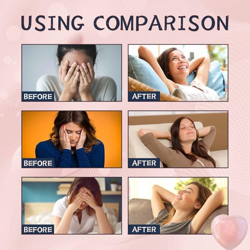 40mm Amethyst and Rose Quartz Crystal Heart,Big Healing Crystals Stone,Worry Stone for Anxiety Relief,Natural Love Hearts Gemstones,Crystals for Anxiety,Heart Crystal,Healing Crystal Gift for Women