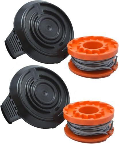StarRing 2 Pack Strimmer Line Spool & Cover For MCGREGOR MCT1825 MCT2X1825 18V Strimmer Trimmer Accessories,2.5m*1.5mm Strimmer Spool Line and Spool Cover