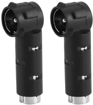 DollaTek 2 PCS Car Radio Antenna Converter DIN to ISO Car Antenna Adapter Plug Play Universal Fit For Most Vehicles Auto Radio Signal Enhancer Connector
