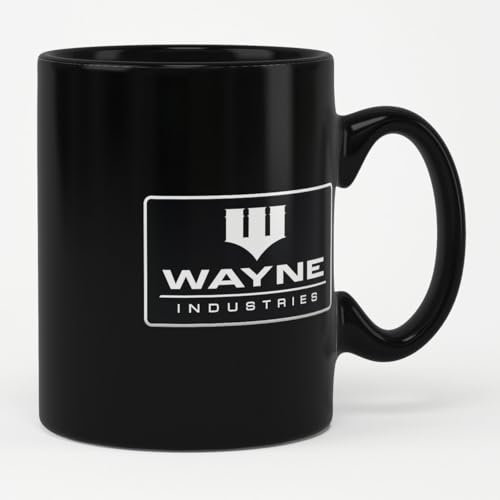Batman Licenciado oficialmente Wayne Industries Taza cerámica de café (Negro)