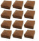 HEIBTENY Lot de 12 capuchons de poteau carrés en plastique 7 x 7 cm pour clôture de jardin