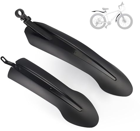 ZUKKA Bicycle Mudguard Set Front and Rear 26/27.5 Inch x 4.0 Inch Fat Tyre Mud Guards Mud Guards Mudguard for Fat Tyres, Mountain Bike