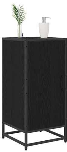 vidaXL Sideboard Black Oak 35.5 x 35 x 76 cm, Stylish, Rectangular Sideboard, Functional Storage Solution for Dining Room, Minimalist Furniture, Elegant Home Decor