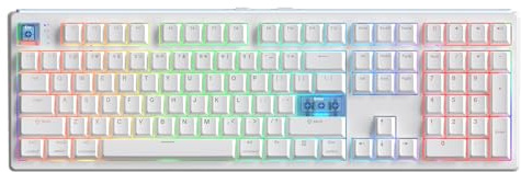 EPOMAKER HE108 Clavier Gaming sans Fil, Interrogation 8K & 10000mAh,RVB | SOCD & DKS, Clavier Magnétique à Effet Hall Grande Taille avec Déclenchement Rapide, Pilote Personnalisé, PBT, QWERTY (Blanc)