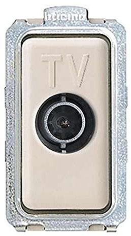 BTicino 5202D, Magic Presa TV Diretta, Bianco, 9.3 x 8.9 x 1.2 cm, 1 pezzo