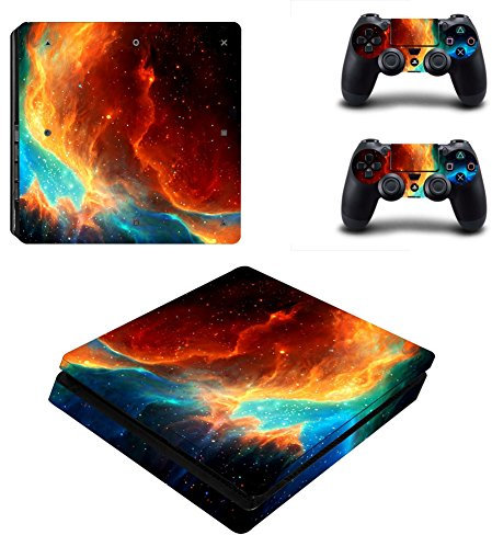 skinown PS4 S Slim Skins Aufkleber Vinyls Aufkleber Cover für Sony PS4 Playstation 4 Konsole und Controller – Nebular