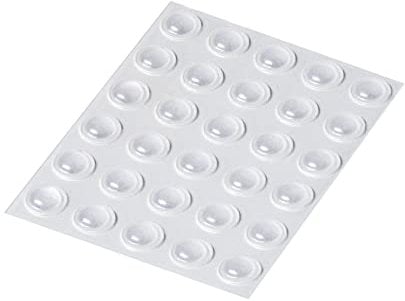 Happy Bananas Mini Clear Self Adhesive Domed Bumper Dots Stops Rubber Feet for Coasters, Glass, Crafts - 6.4mm x 1.9mm (30)