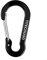 TITECOUGO Aluminum Alloy D-Ring High Strength Carabiner Key Chain Clip Hook For Camping Hiking (Not for Climbing) (5cm mini Black, 1 PCS)