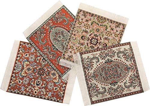 Dekop Krippenzubehör Miniaturteppich, 4er Set 6,5x8cm (44635090628)