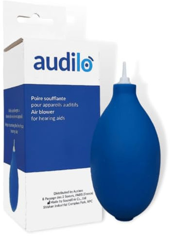 Audilo - Luftgebläse zur Reinigung von Hörgeräten. Gummigebläse für die Entfernung von Staub von Hörgeräten, Headsets, Tastaturen und anderen elektronischen Geräten