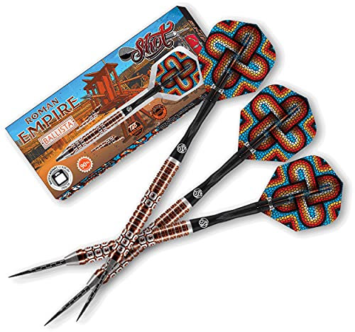 Shot Steel Dart Roman Empire Ballista 90% Tungsten Steeltip Darts Steeldart (24 Gr)