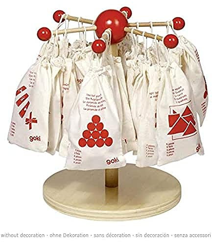 Goki 66925 - Drehbarer Holzdisplayständer mit 6 Armen - Praktischer Ständer für Spielzeug, Deko und mehr (Ohne Inhalt)
