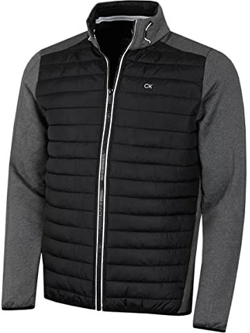Calvin Klein Mens Hybrid Jacket - Charcoal/Black - XL