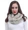 Lina & Lily Loop Schal Damen Winter Schlauchschal aus Kunstpelz (Hellgrau)