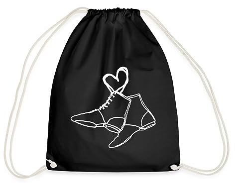 Spreadshirt Tanzmariechen Gardestiefel Herz Gardetanz Turnbeutel, One size, Schwarz