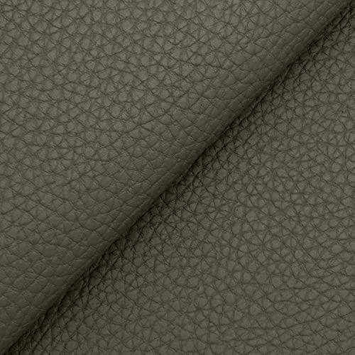 DESHOME Bufalo 5 Meter - Kunstleder meterware Wasserabweisend Anti-Cracking - Stoff Meterware für Sofakissen, Möbelstücke, Stühle Beziehen, Taschen Dunkelgrau