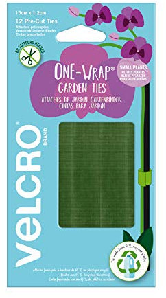 VELCRO VEL-30701-WEU Giro de la Planta de jardín, Verde, 12mm x 15cm