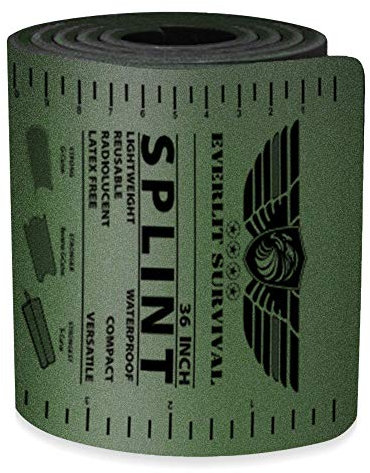 EVERLIT Survival 91,4 cm Schiene – leichte wiederverwendbare Kampfschiene, wasserdichte Erste Hilfe medizinische taktische Feldschiene für Knochenfrakturbehandlung (91,4 cm gerollt)